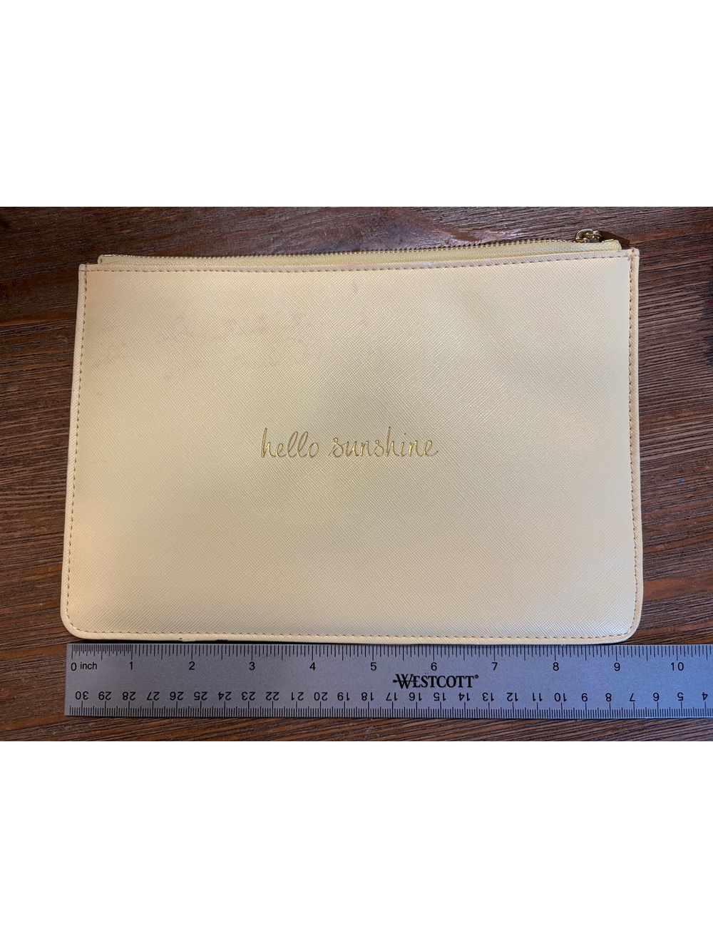 Katie Loxton Yellow 'Hello Sunshine' Zip Pouch *With Flaws*